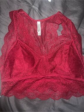 Zara Lace Bralette in Wine Red
